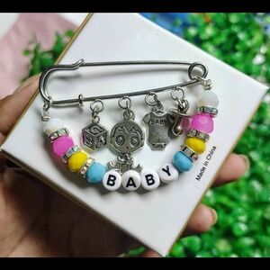 Colorful Baby Charm Safety Pin